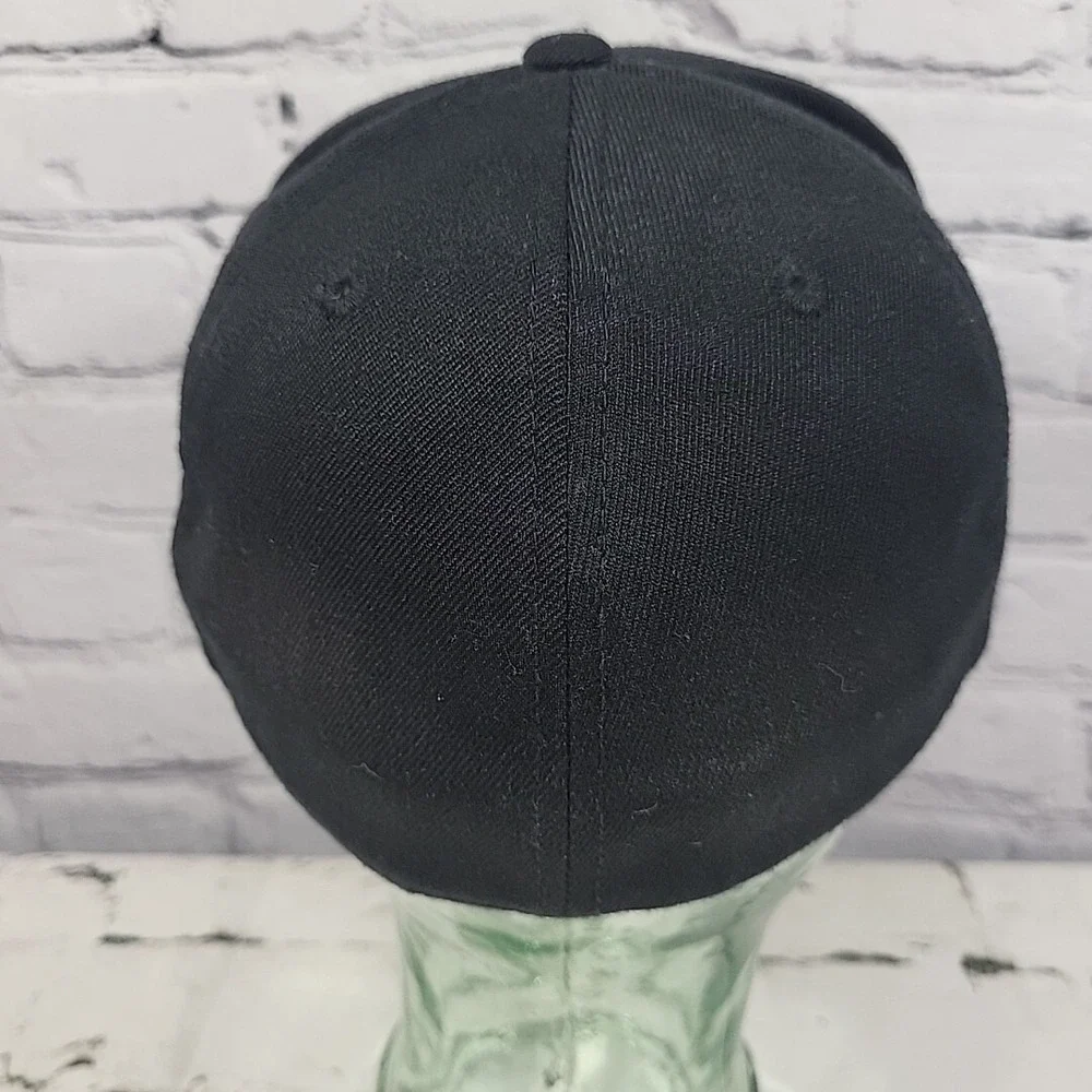 Barley Browns Beer Hat Mens Size 6 7/8-7 1/4 Black 210 Fitted By Flexfit Cap